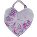 Colorful Butterfly Purple Giant Heart Shaped Tote View1