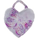 Colorful Butterfly Purple Giant Heart Shaped Tote View2