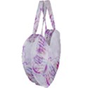 Colorful Butterfly Purple Giant Heart Shaped Tote View4