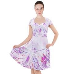 Colorful Butterfly Purple Cap Sleeve Midi Dress by Mariart