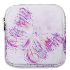 Colorful Butterfly Purple Mini Square Pouch by Mariart