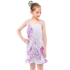 Colorful Butterfly Purple Kids  Overall Dress by Mariart