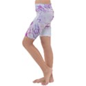 Colorful Butterfly Purple Kids  Lightweight Velour Cropped Yoga Leggings View2