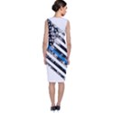 USA Flag The thin blue line I back the blue USA Flag Grunge on white background Sleeveless Velvet Midi Dress View2