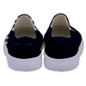 USA Flag The thin blue line I back the blue USA Flag Grunge on black background Kids  Canvas Slip Ons View4