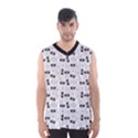 Tape Cassette 80s Retro GenX Pattern black and White Men s Basketball Tank Top View1