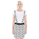 Tape Cassette 80s Retro GenX Pattern black and White Braces Suspender Skirt View1