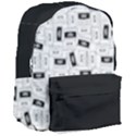 Tape Cassette 80s Retro GenX Pattern black and White Giant Full Print Backpack View3