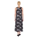 Tape Cassette 80s Retro GenX Pattern black and White Sleeveless Maxi Dress View2