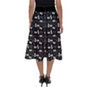 Tape Cassette 80s Retro GenX Pattern black and White Perfect Length Midi Skirt View2