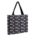 Tape Cassette 80s Retro GenX Pattern black and White Zipper Medium Tote Bag View2