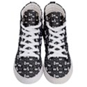 Tape Cassette 80s Retro GenX Pattern black and White Men s Hi-Top Skate Sneakers View1