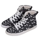 Tape Cassette 80s Retro GenX Pattern black and White Men s Hi-Top Skate Sneakers View2