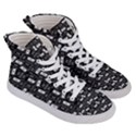 Tape Cassette 80s Retro GenX Pattern black and White Men s Hi-Top Skate Sneakers View3