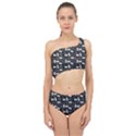 Tape Cassette 80s Retro GenX Pattern black and White Spliced Up Two Piece Swimsuit View1