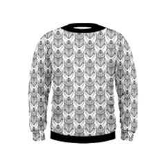 Scarab Pattern Egyptian Mythology Black And White Kids  Sweatshirt by genx