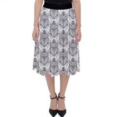 Scarab Pattern Egyptian Mythology Black And White Classic Midi Skirt by genx