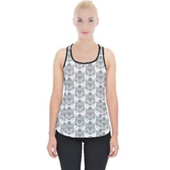 Scarab Pattern Egyptian Mythology Black And White Piece Up Tank Top by genx