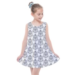 Scarab Pattern Egyptian Mythology Black And White Kids  Summer Dress by genx