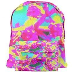 Psychedelic Succulent Sedum Turquoise And Yellow Giant Full Print Backpack by myrubiogarden