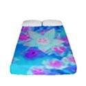 Blue And Hot Pink Succulent Underwater Sedum Fitted Sheet (Full/ Double Size) View1