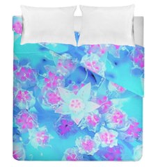 Blue And Hot Pink Succulent Underwater Sedum Duvet Cover Double Side (queen Size) by myrubiogarden