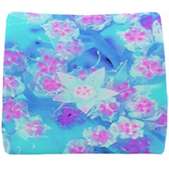 Blue And Hot Pink Succulent Underwater Sedum Seat Cushion by myrubiogarden