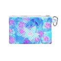 Blue And Hot Pink Succulent Underwater Sedum Canvas Cosmetic Bag (Medium) View2