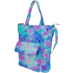 Blue And Hot Pink Succulent Underwater Sedum Shoulder Tote Bag by myrubiogarden