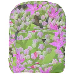 Hot Pink Succulent Sedum With Fleshy Green Leaves Full Print Backpack by myrubiogarden