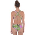 Hot Pink Succulent Sedum With Fleshy Green Leaves Criss Cross Bikini Set View2