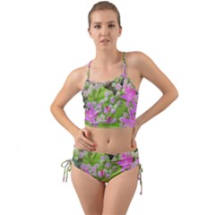 Hot Pink Succulent Sedum With Fleshy Green Leaves Mini Tank Bikini Set by myrubiogarden