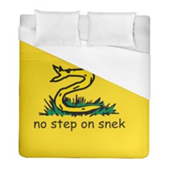 No Step On Snek Gadsden Flag Meme Parody Duvet Cover (full/ Double Size) by snek