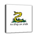 No Step On Snek Gadsden Flag Meme Parody on white background Mini Canvas 6  x 6  (Stretched) View1