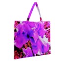 Abstract Ultra Violet Purple Iris On Red And Pink Zipper Large Tote Bag View2