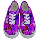 Abstract Ultra Violet Purple Iris On Red And Pink Kids  Classic Low Top Sneakers View1