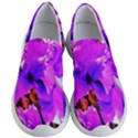 Abstract Ultra Violet Purple Iris On Red And Pink Women s Lightweight Slip Ons View1