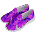 Abstract Ultra Violet Purple Iris On Red And Pink Women s Lightweight Slip Ons View2