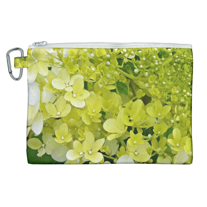 Elegant Chartreuse Green Limelight Hydrangea Macro Canvas Cosmetic Bag (XL)