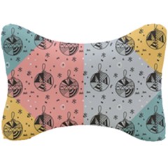 Abstract Christmas Balls Pattern Seat Head Rest Cushion