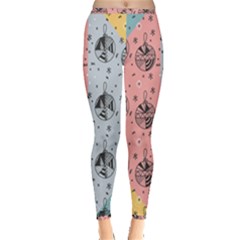 Abstract Christmas Balls Pattern Inside Out Leggings