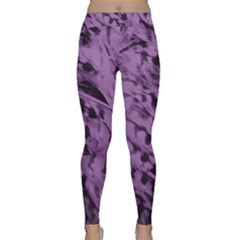 Purple Feather Classic Yoga Leggings