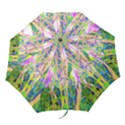 Abstract Oriental Lilies In My Rubio Garden Folding Umbrellas View1