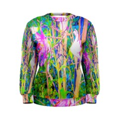 Abstract Oriental Lilies In My Rubio Garden Women s Sweatshirt by myrubiogarden