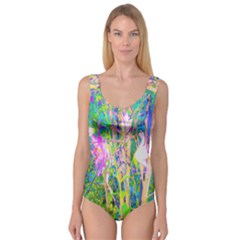 Abstract Oriental Lilies In My Rubio Garden Princess Tank Leotard  by myrubiogarden