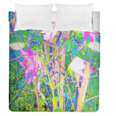 Abstract Oriental Lilies In My Rubio Garden Duvet Cover Double Side (queen Size) by myrubiogarden