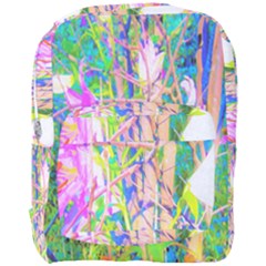 Abstract Oriental Lilies In My Rubio Garden Full Print Backpack by myrubiogarden