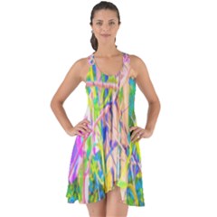 Abstract Oriental Lilies In My Rubio Garden Show Some Back Chiffon Dress by myrubiogarden