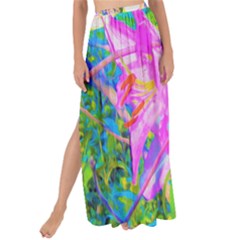 Abstract Oriental Lilies In My Rubio Garden Maxi Chiffon Tie-up Sarong by myrubiogarden