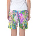 Abstract Oriental Lilies In My Rubio Garden Women s Basketball Shorts View2